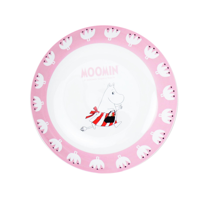 Super Lock Moomin Licensed Ceramic Plate 8 Inch 8102 Pink
