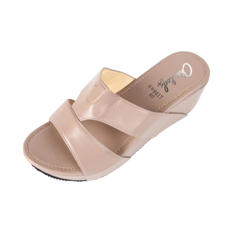 Charled รองเท้าส้นหนาสําหรับผู้หญิง รุ่น RW9417 สีกากี,39
