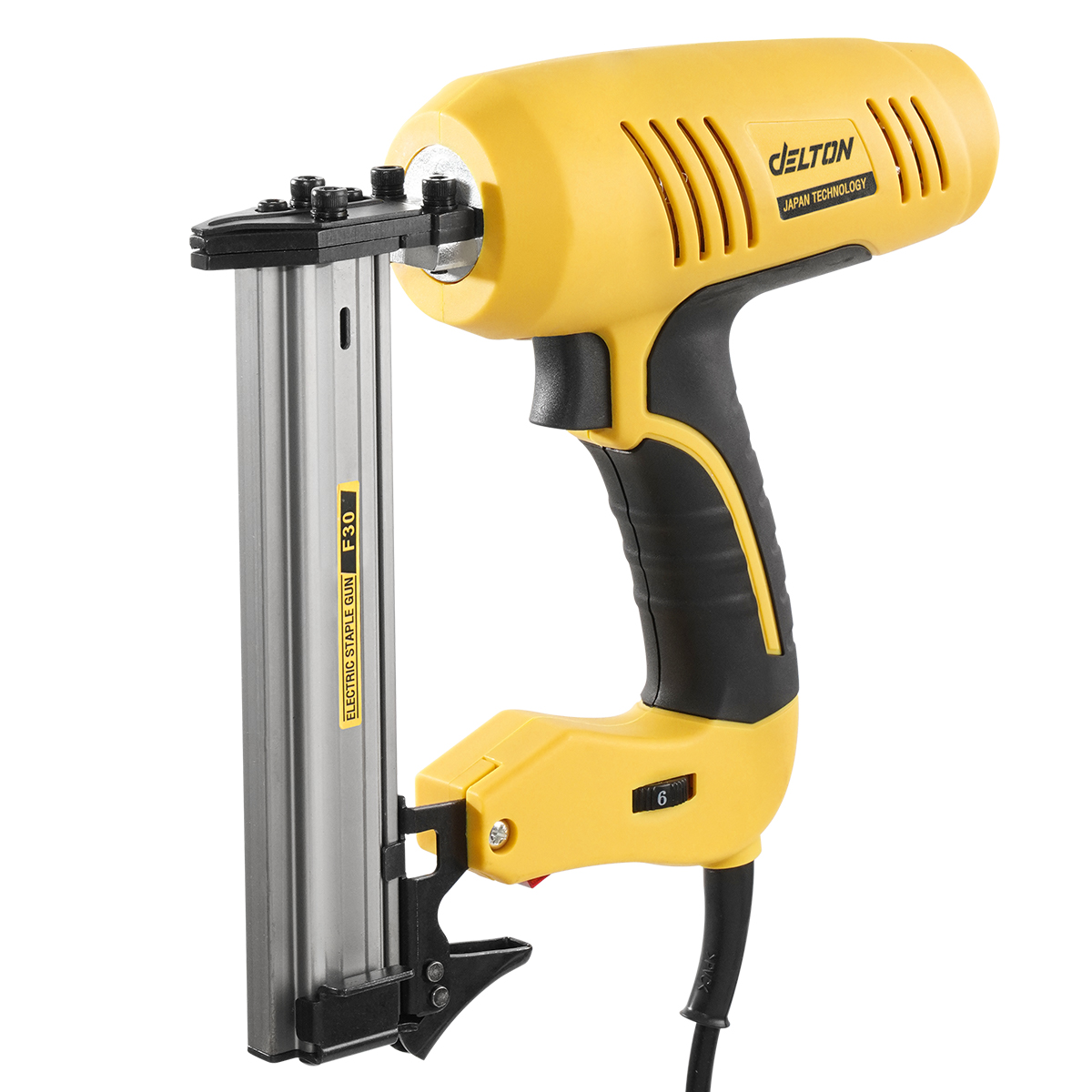 DELTON เครื่องยิงแม็กไฟฟ้า ตะปูไฟฟ้า ขาเดี่ยว F30 ปรับความแรงได้ 6 ระดับ 3100W Electric Nail Gun รุ่นใหม่ DT-F30