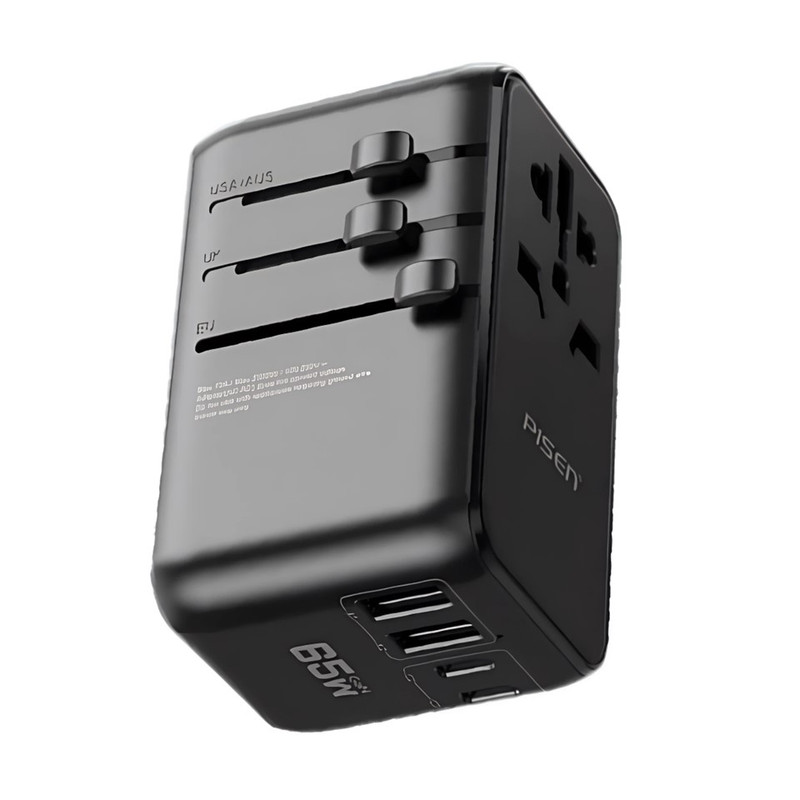 Pisen ปลั๊กท่องเที่ยว Travel Adapter ปลั๊กชาร์จสําหรับเดินทางหลายประเทศ Global Travel GaN Fast Charger รุ่น TP-C94/TP-C95