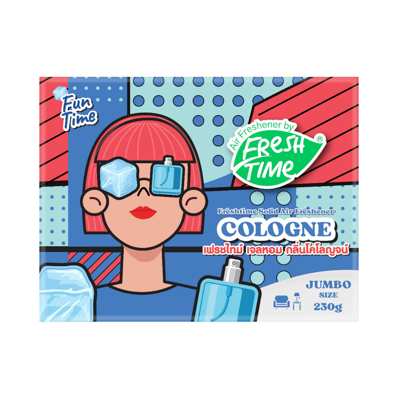 Freshtime เจลหอมปรับอากาศ ดับกลิ่นเหม็น เจลปรับอากาศ หอมนาน 60 วัน กลิ่นCologne ขนาด 230 กรัม