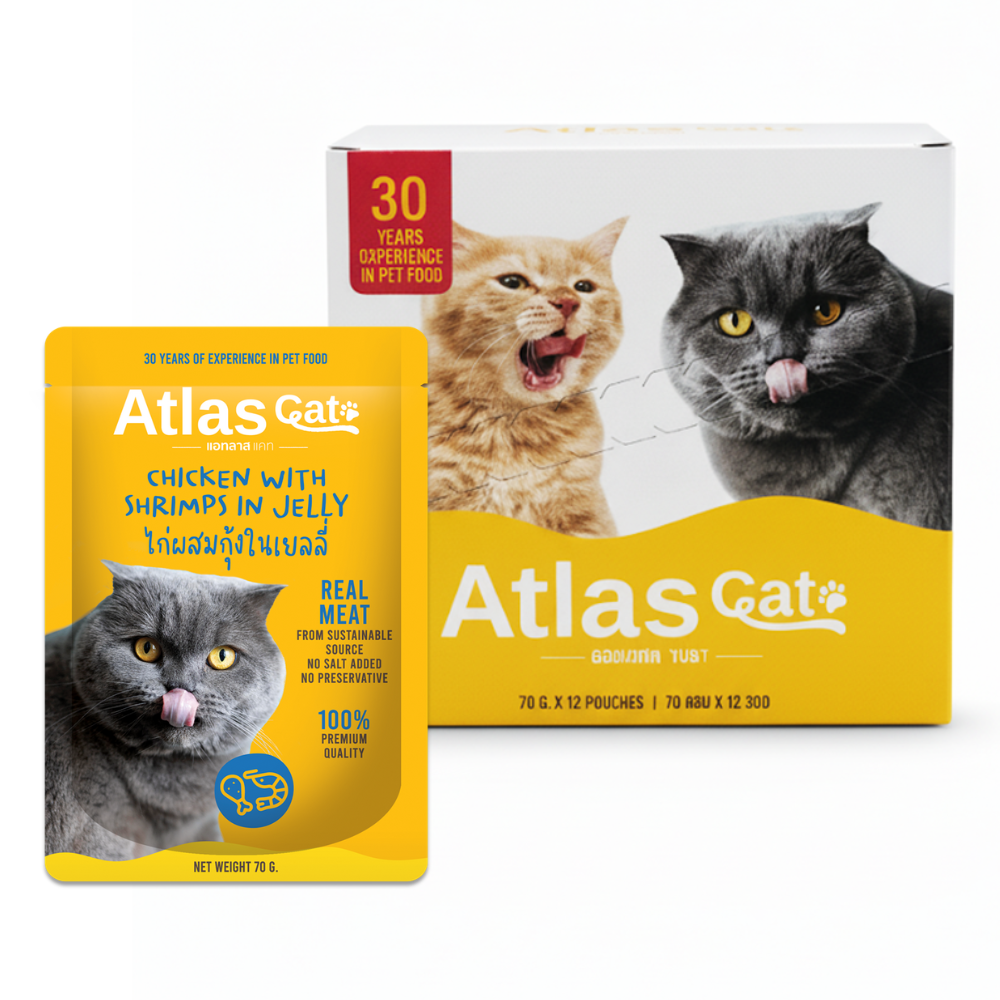 ATLAS CAT CHICKEN WITH SHRIMPS IN JELLY (70G.) x 12