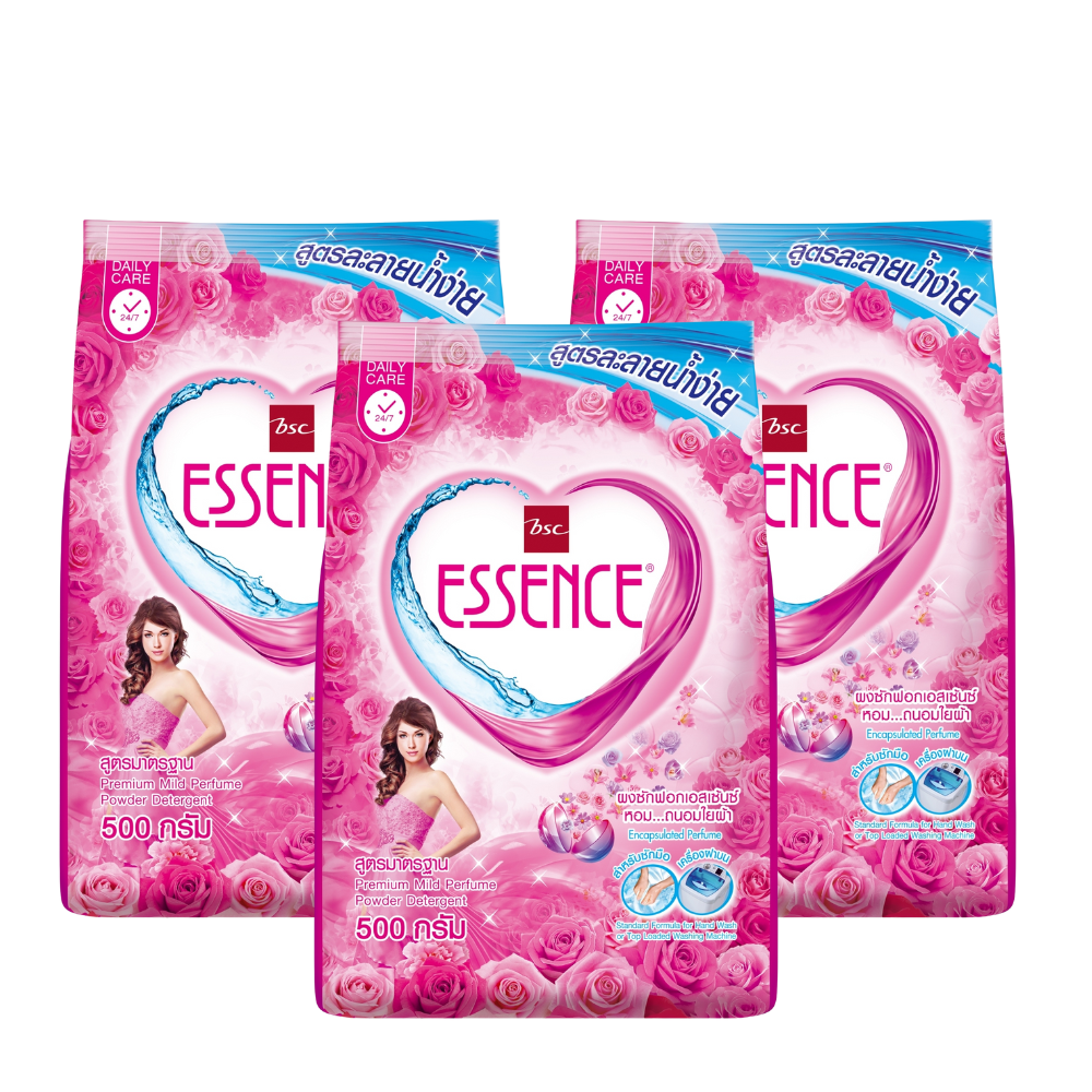 ESSENCE Powder Laundry Detergent Pink color 500 g x 3