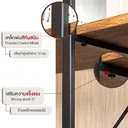 Thumbnail 4 of ชั้นวางของไม้ 3 ชั้น โครงเหล็ก 32.5x90x106 cm สีวอลนัท