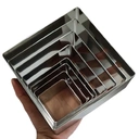 Thumbnail 2 of Ks Bakery พิมพ์มูสเค้ก พิมพ์วงกลมวงแหวน พิมพ์สี่เหลี่ยมจัตุรัส พิมพ์สี่เหลี่ยม 8 ชิ้น