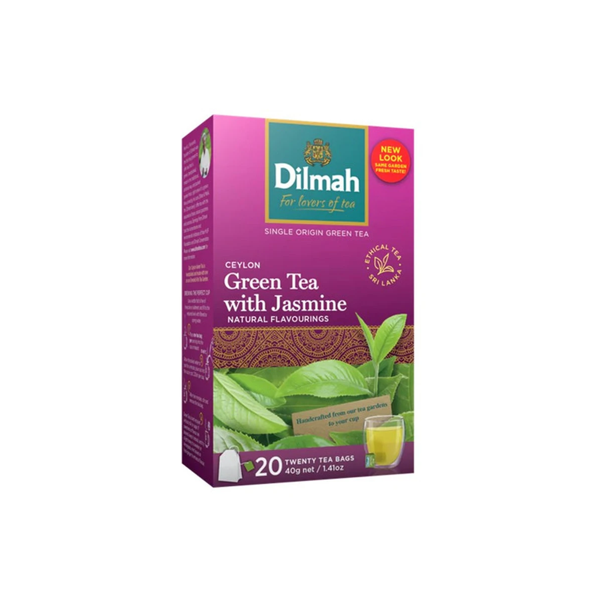 ดิลมา ชาเขียวกลิ่นมะลิ ชาเขียว กลิ่นมะลิ หอม นุ่ม กลมกล่อม 30 ก. (20 ซอง)