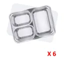 Thumbnail 2 of Empress World ถาดหลุมสแตนเลส 3 ช่อง รุ่น B ฝาปิดพลาสติก x 6