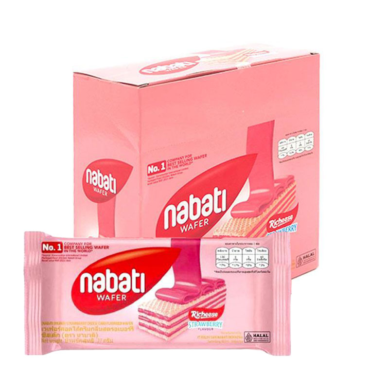 NABATI Wafer Strawberry 27 g 12 pcs | Makro PRO