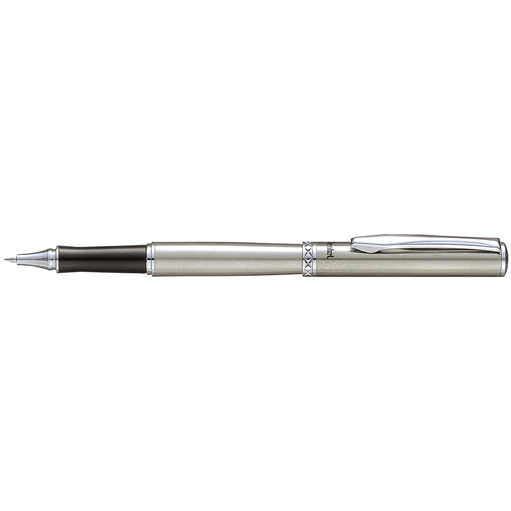 PENTEL Gel pen Cap type K600 Silver barrel Blue ink