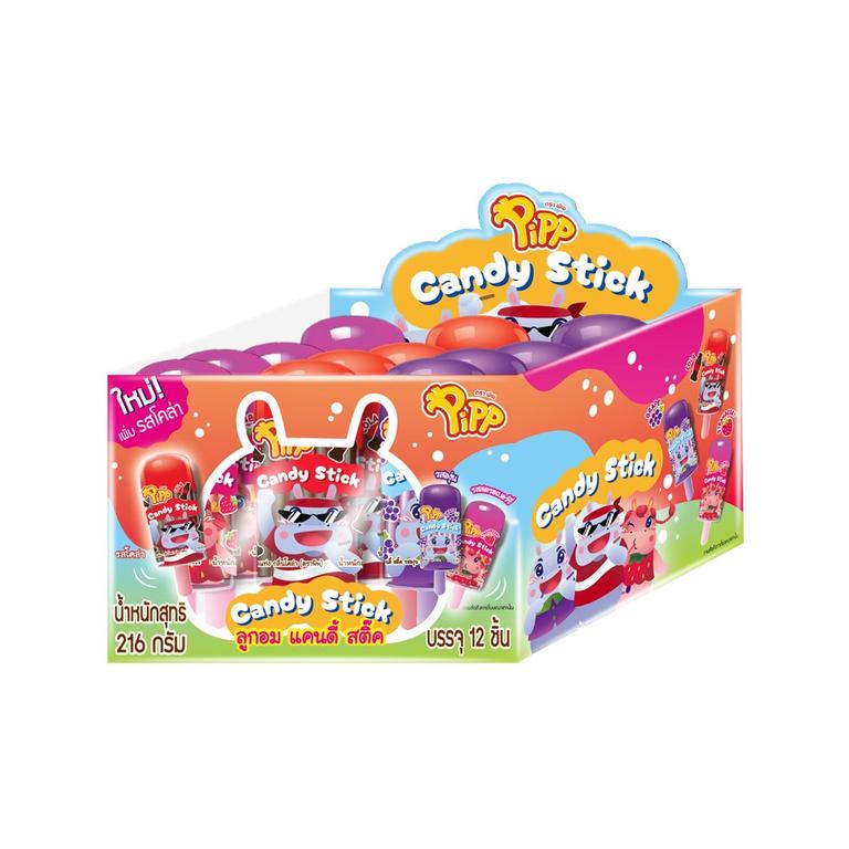 CANDY STICK GRAPE FLAVOR (PIPP BRAND) 18g x 12 pcs