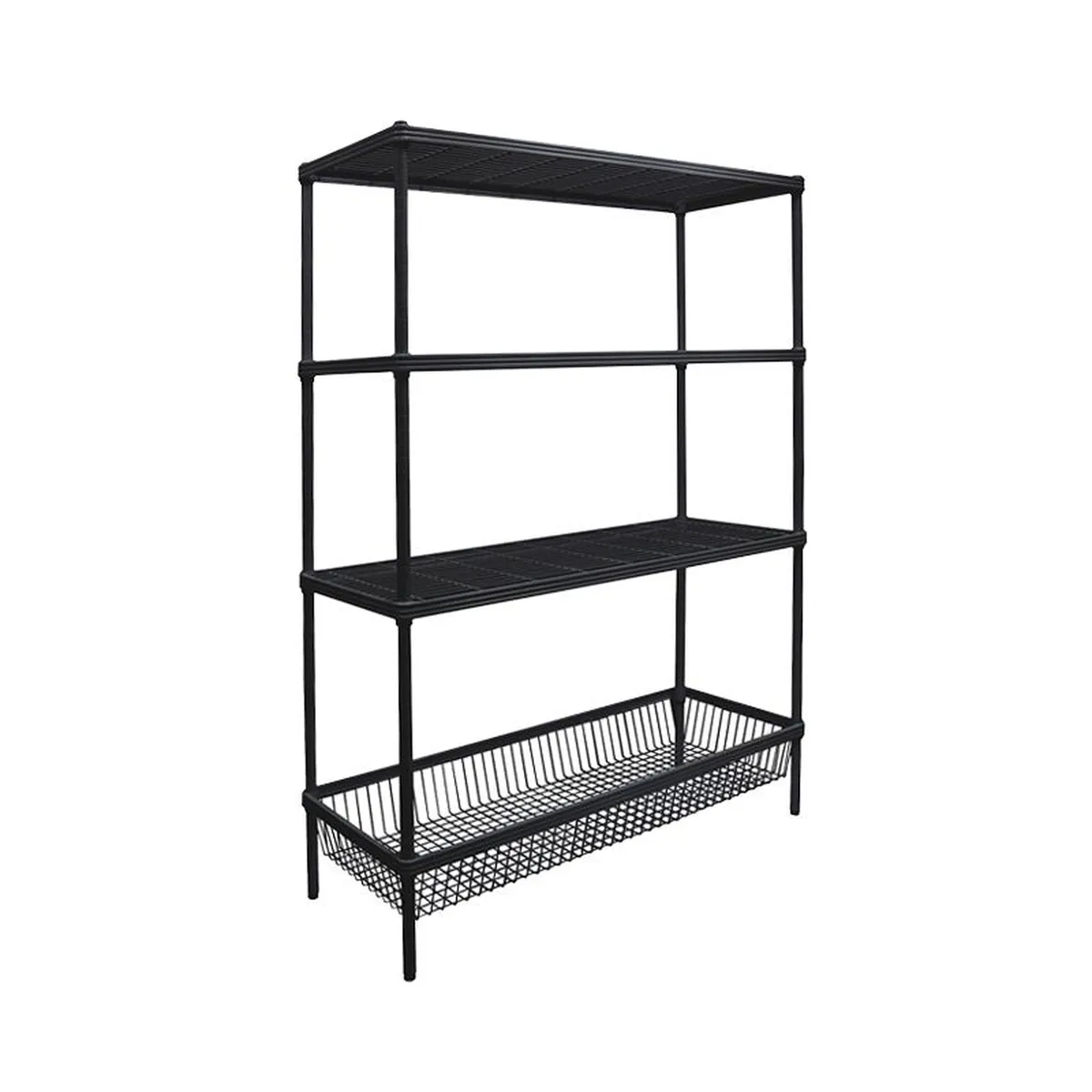 ชั้นเหล็ก ขนาด 120x45x160 ซม. รุ่น LINEAR 120BK สีดํา