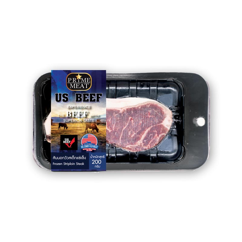 PRIME MEAT Frozen US Beef Choice Striploin Steak 200 g Makro PRO