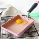 Thumbnail 2 of Bechef กระทะไข่ม้วน กระทะทอดไข่ กระทะหินแร่ กระทะทรงสี่เหลี่ยม maifan stone nonstick ไม่ติดกระทะ สีชมพู ขนาด 18*13cm