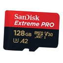 Thumbnail 3 of SANDISK Extreme Pro microSDXC 128GB V30 U3 C10 A2 with SD adaptor (SDSQXCD-128G-GN6MA)