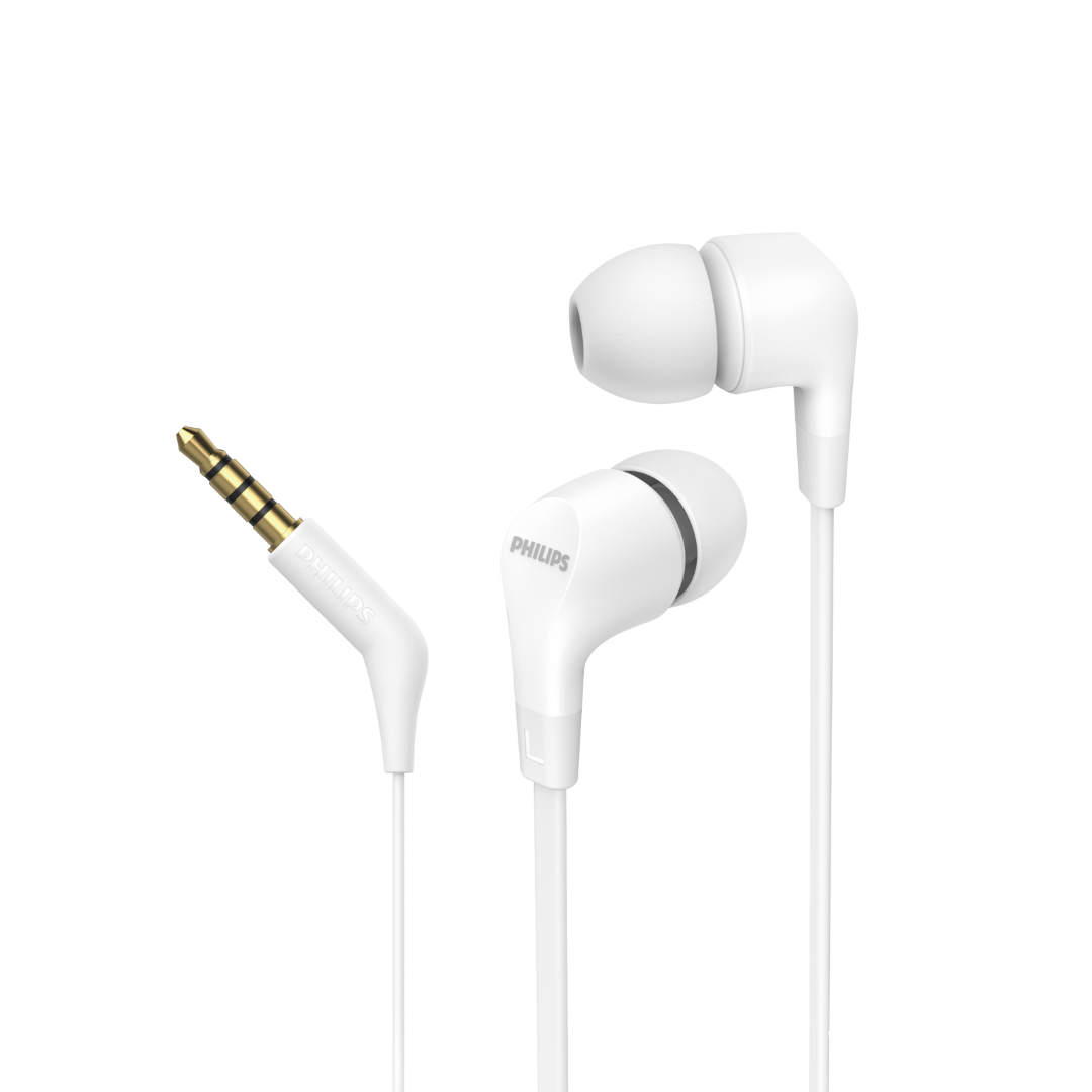Philips หูฟังอินเอียร์แบบมีสาย In-ear Wired Headphones (3.5 มม.) รุ่น TAE1105 (สีขาว)