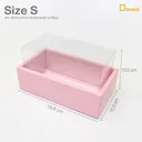 Thumbnail 1 of Depack BX020-SPCH กล่องสีชมพูพร้อมฝาใสทรงสูง (ไซซ์ S) (1 แพค/ 20 ใบ)