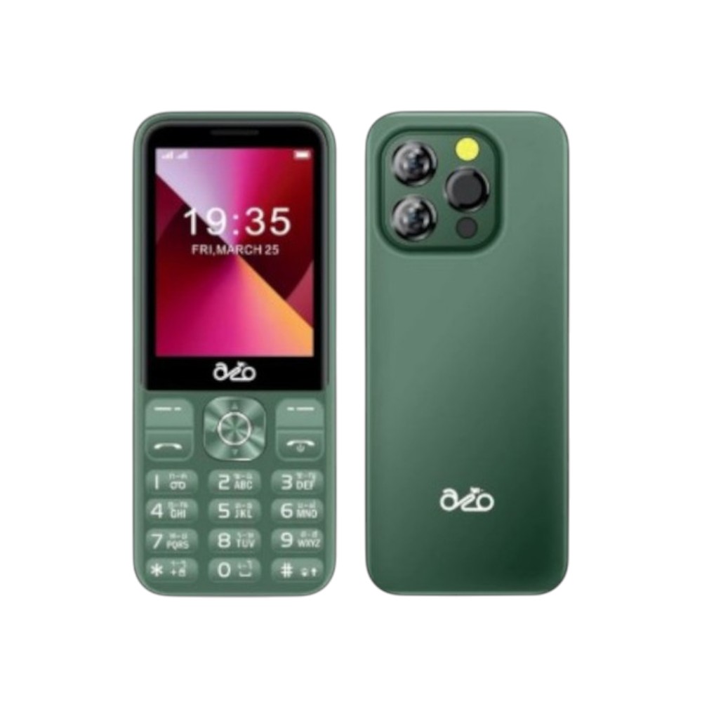 inovo โทรศัพท์ปุ่มกด A08 Happy X ระบบ 2 ซิม จอกว้าง 2.9 นิ้ว รองรับ 3G/4G พร้อมประกันศูนย์ 1 ปี Green