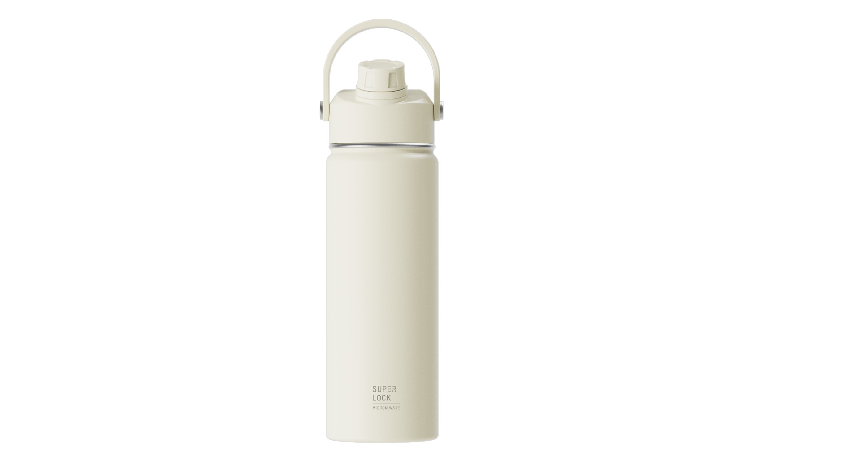 Super Lock Stainless Steel 304 Insulated Bottle with Built-in Handle 550ml S176 Cream
