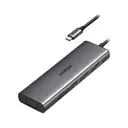 Thumbnail 1 of ยูกรีน Port Hub 10-in-1 USB-C to 3x USB-A/HDMI/VGA/TF/SD/AUX/Lan with PD (15601) Gray