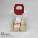 Thumbnail 2 of Depack H004-R(สีแดง) หัวถุงขนมมีหูหิ้ว รูปทรงโค้งมน กระดาษลูกฟูกลอนเล็ก (1 แพ็ค/ 50 ใบ )