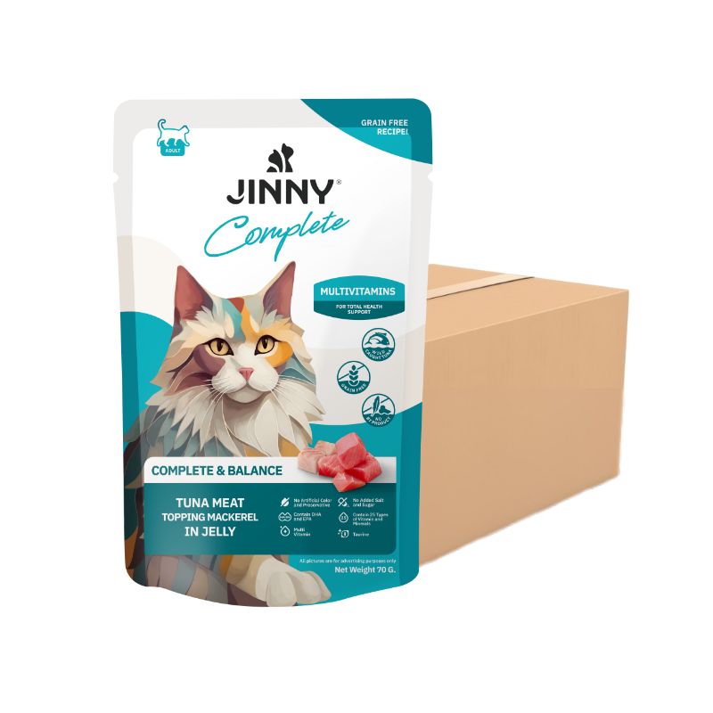 JINNY Complete Tuna Mackerel In Jelly 70 g x 12 | Makro PRO