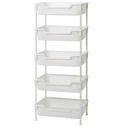 Thumbnail 1 of 5 Tier Plastic Rack White Model 10301-5