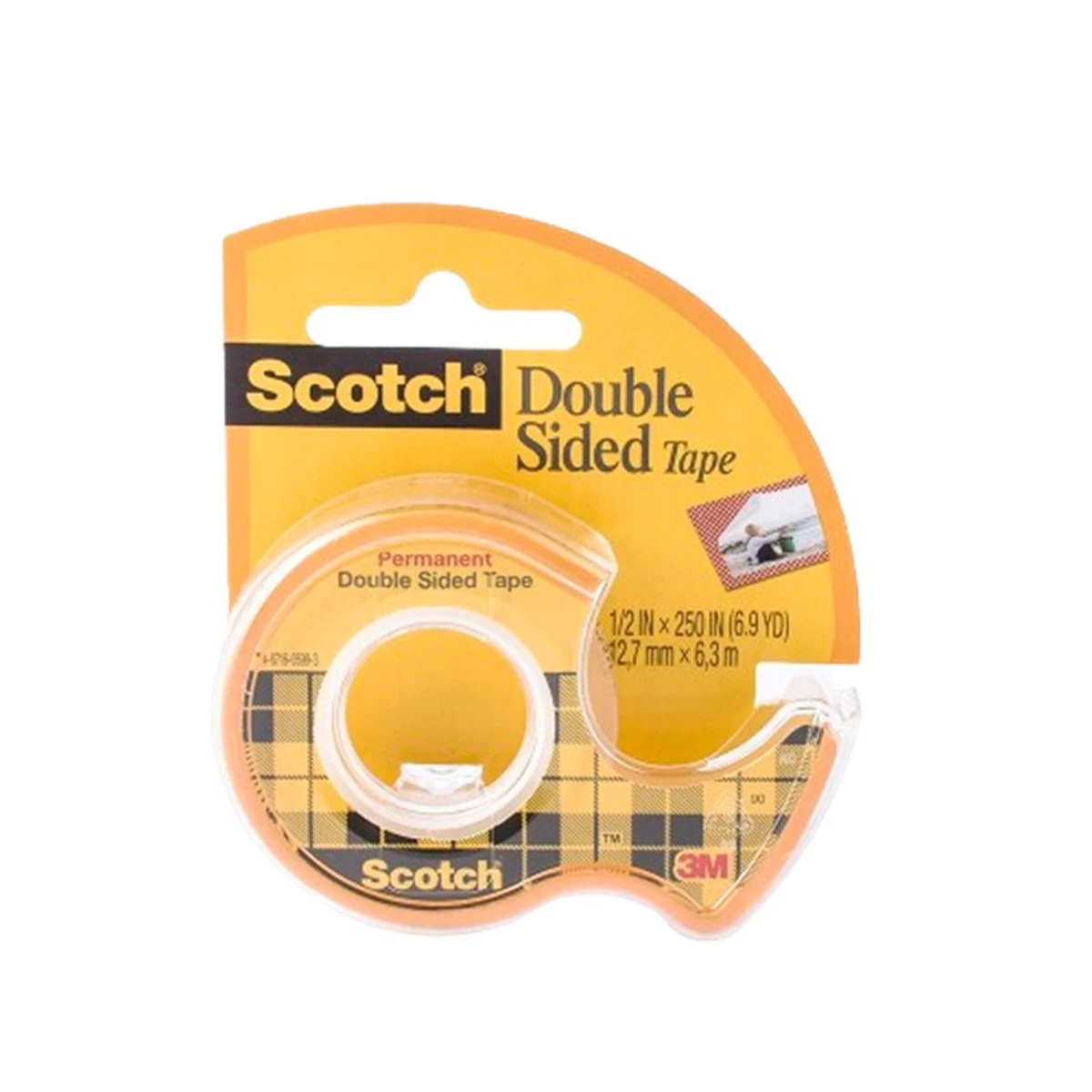 SCOTHC  Double-Sided Clear Tape with Dispenser 1/2 x 250