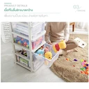 Thumbnail 5 of HomeHuk ตู้ลิ้นชักพลาสติก 4 ชั้น พร้อมที่วางของด้านบน สีโปร่งใส