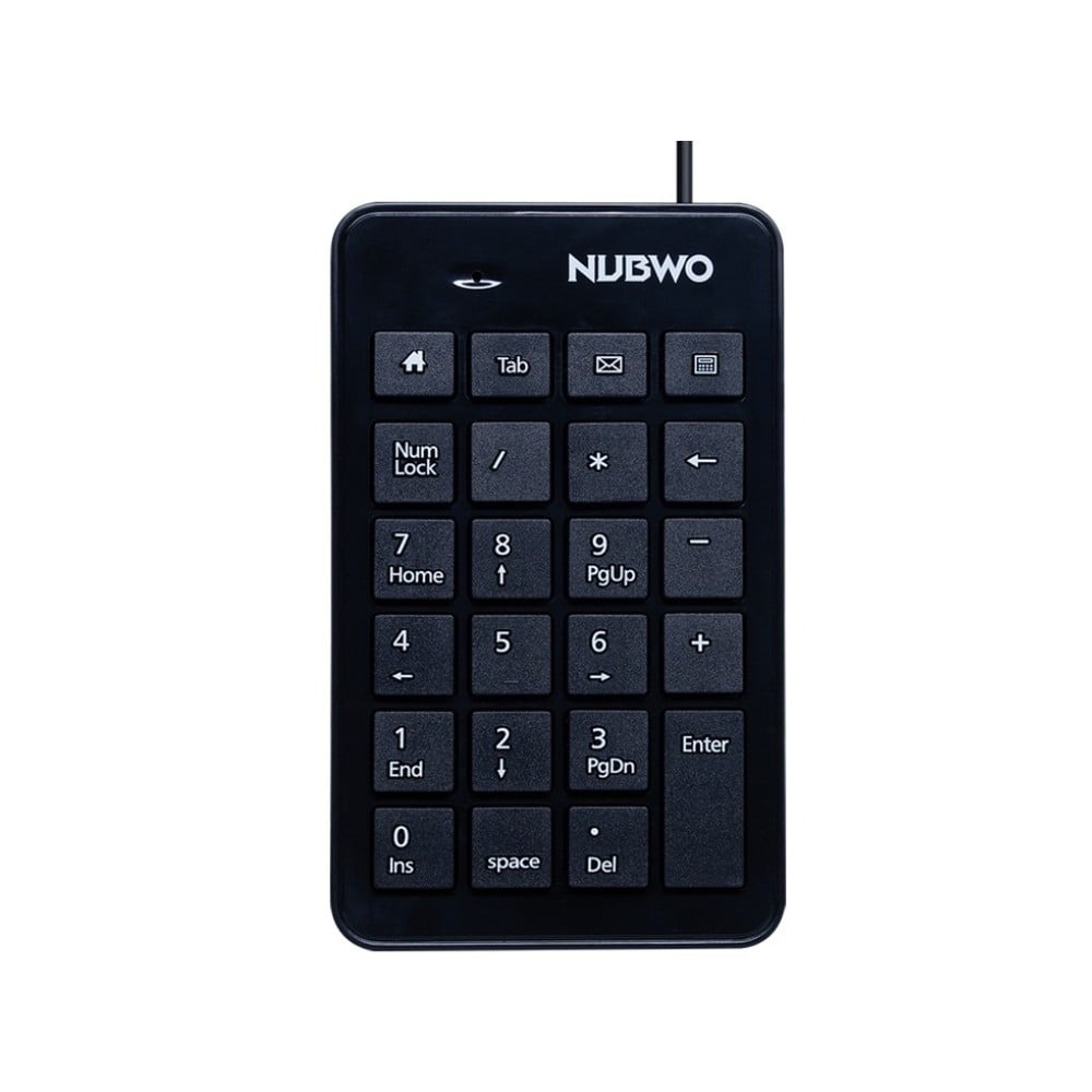 NUBWO Wired Keyboard Numeric Model NK22 Black