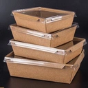 Thumbnail 2 of BIOPACK กล่องใส่ข้าว กล่องใส่อาหาร พร้อมฝา (กล่องไฮบริด 500 มล,แพ็ค 25 ใบ) กล่องข้าว กล่องกระดาษ ถาดอาหารพร้อมฝาปิด [[25 ใบ]]