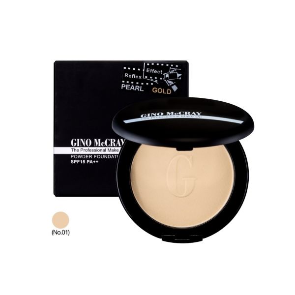 [NO.01 - CREAMERY CREEK] BEAUTY BUFFET POWDER FOUNDATION GINO McCRAY THE PROFESSIONAL MAKE UP SPF15 PA++ 11 g.