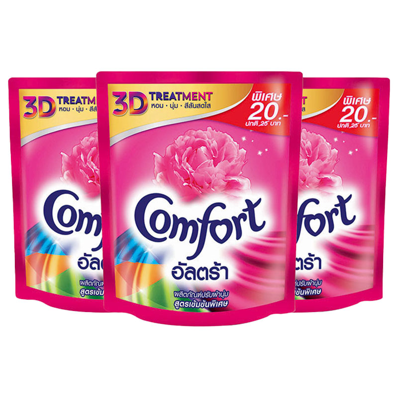 COMFORT Ultra Concentrate Softener Pink 110 ml x 3