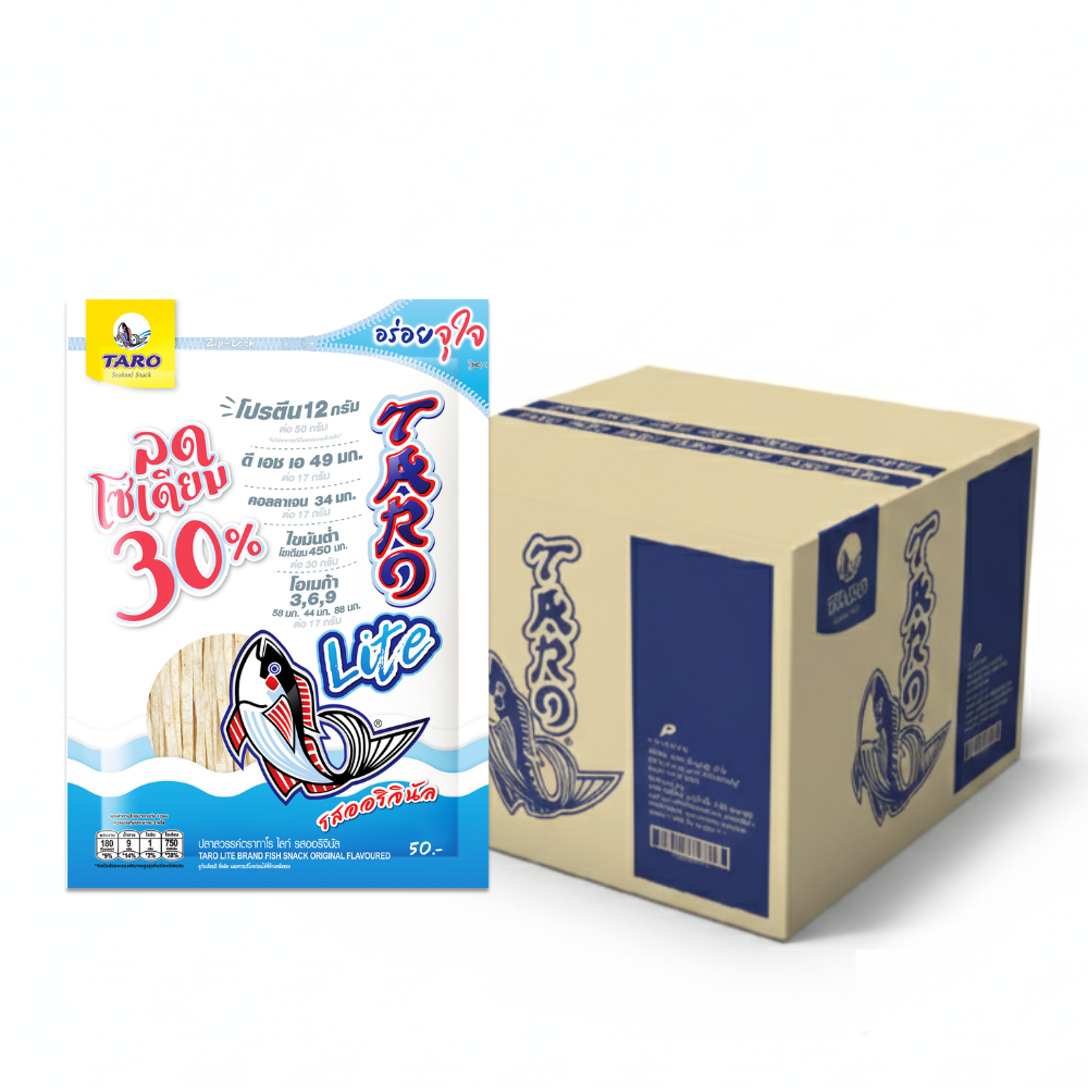 TARO LITE BRAND FISH SNACK ORIGINAL FLAVOURED 50G.