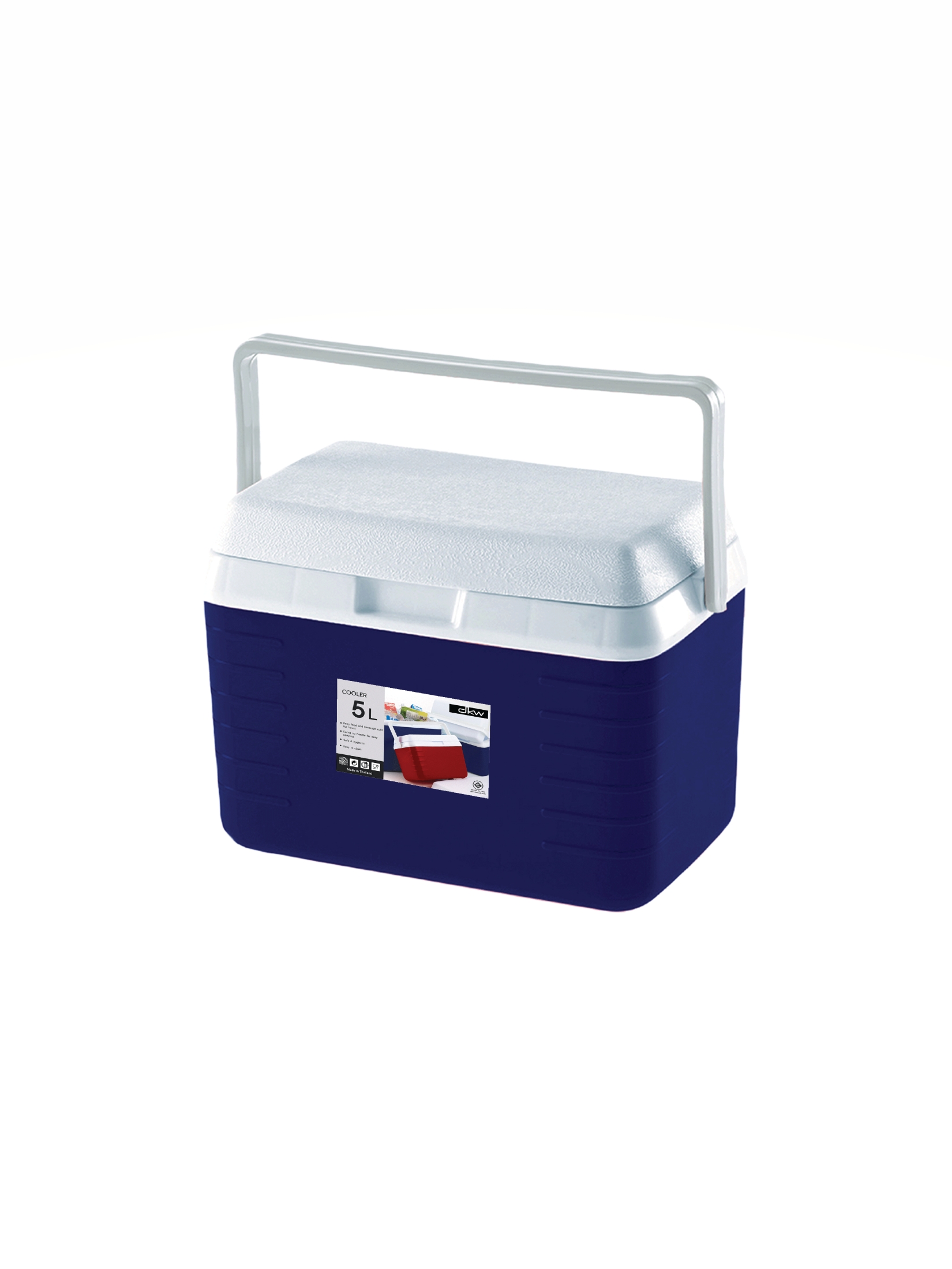 DKW Official HH-9403 กระติกน้ําแข็ง Frigo (5ลิตร) กล่องเก็บความเย็น Cooler เดินทาง แคมปิ้ง สีน้ําเงิน