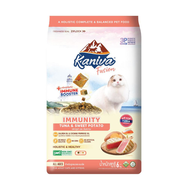 Kaniva Fusion Tuna and Sweet Potato Flavor For Cats Over 4 Months. (Immunity / Immune Booster) 6 kg.