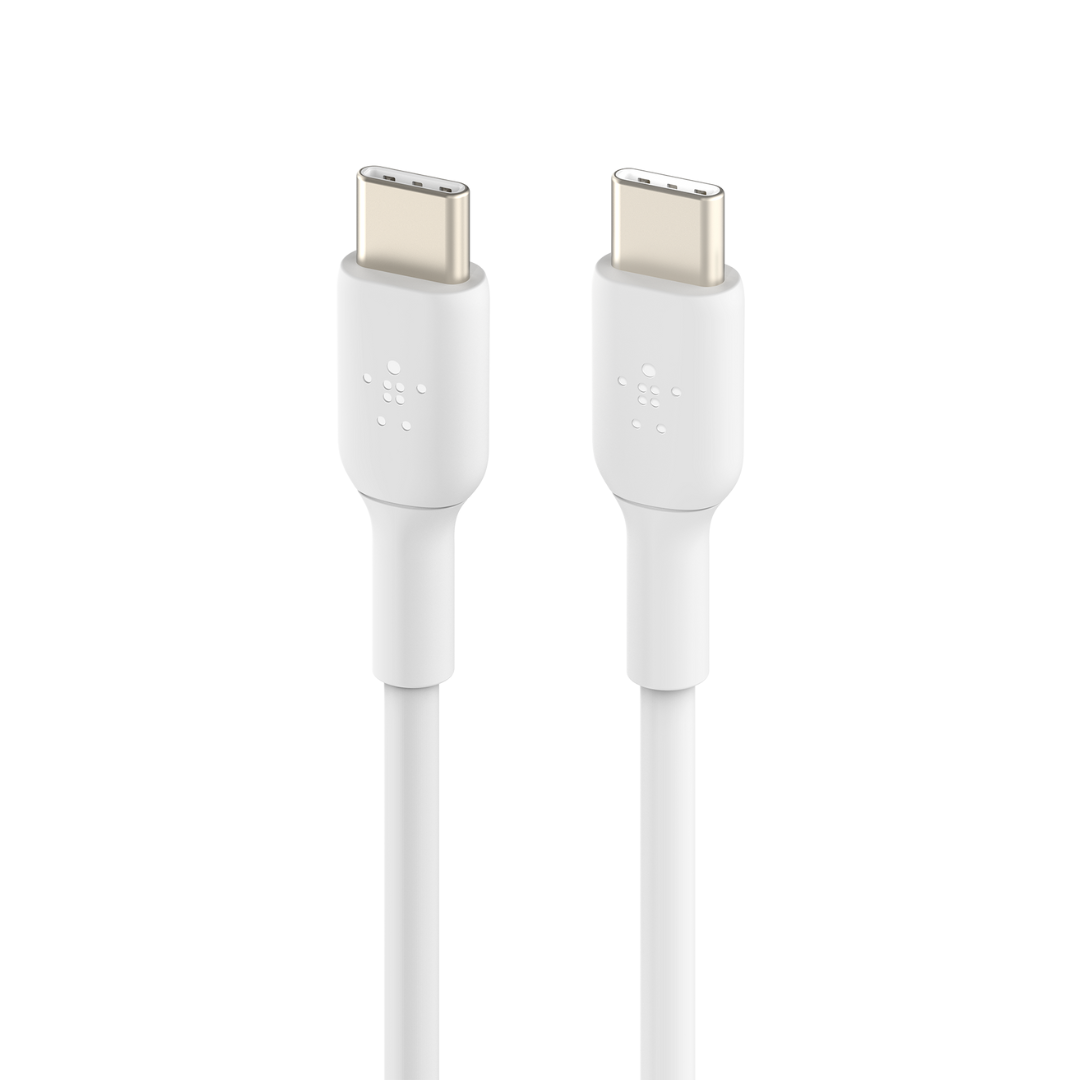Belkin สายชาร์จเร็ว 60W สําหรับ Samsung iPhone Type C to C ยาว 1 เมตร รุ่น CAB003 (สีขาว)