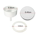 Thumbnail 1 of กรวยกรอง+แผ่นกรองกาแฟ+ซีลล์ยางซิลิโคน สำหรับหม้อต้ม โมค่าพอท ขนาด 6 ถ้วย By Scanproducts Funnel+Filter+Silicone Ring for Moka pot 6cup