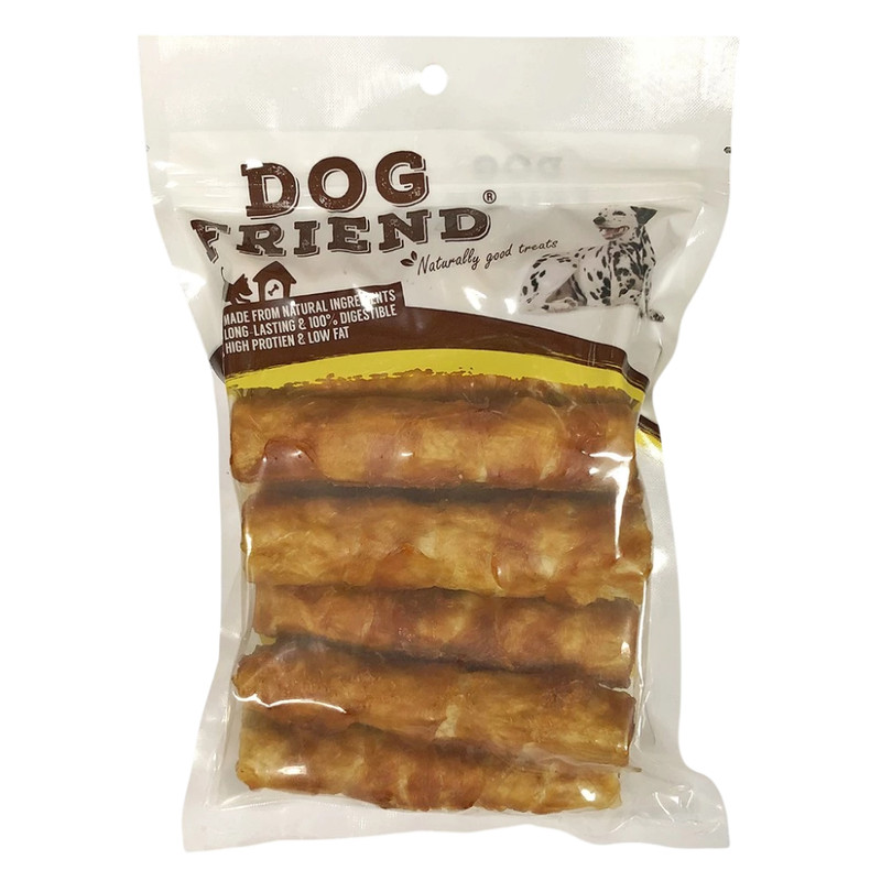 Dog Friend ขนมสุนัข ครั้นชี่ อกไก่อบแห้ง อกไก่ / โรลยักษ์ 1 ซอง 400g
