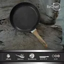 Thumbnail 2 of Bechef กระทะเคลือบหินอ่อน กระทะผัด nonstick ผิวลื่น ขนาด 24cm และ 28cm ไม่ติดกระทะ ด้ามไม้ ใช้ได้กับทุกเตา