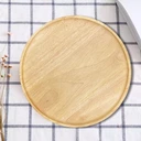 Thumbnail 4 of Matapat จานไม้ ถาดไม้ ทรงกลม จากไม้แท้ธรรมชาติ ไซส์ 8 นิ้ว (ซื้อ 2 แถม 1)