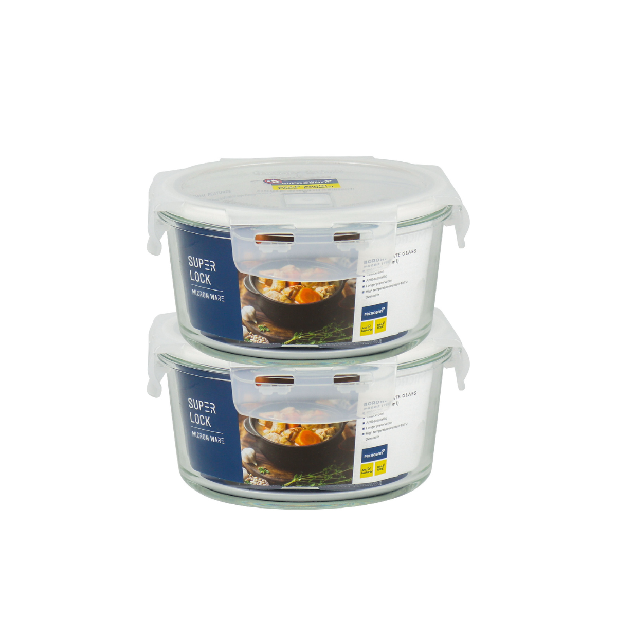Super Lock Glass Food Storage Container 800ML 6082