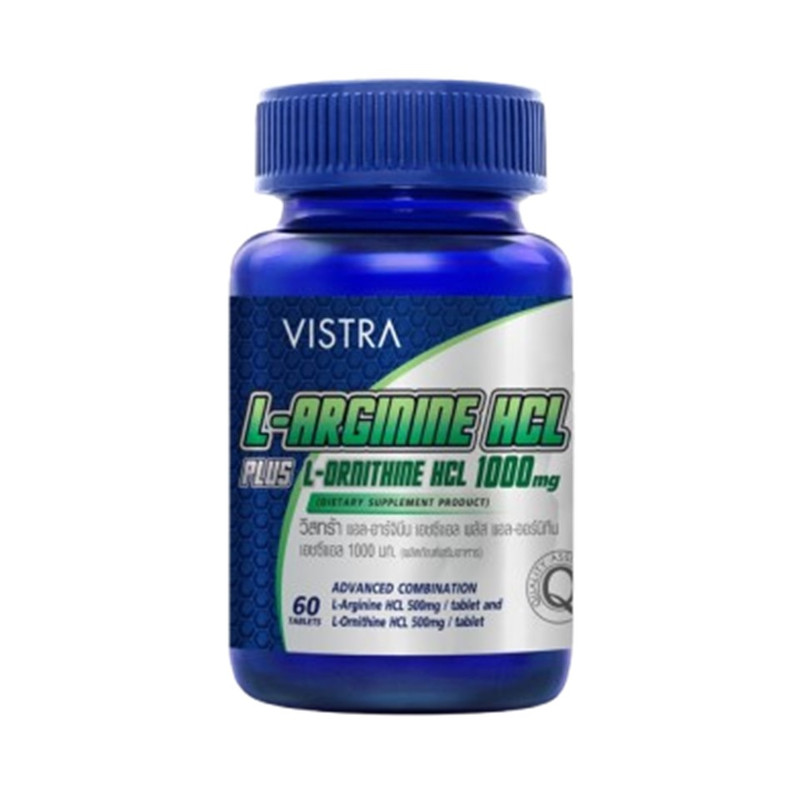 VISTRA Dietary Supplement L-arginine Plus l 1000 mg 60 Tablets