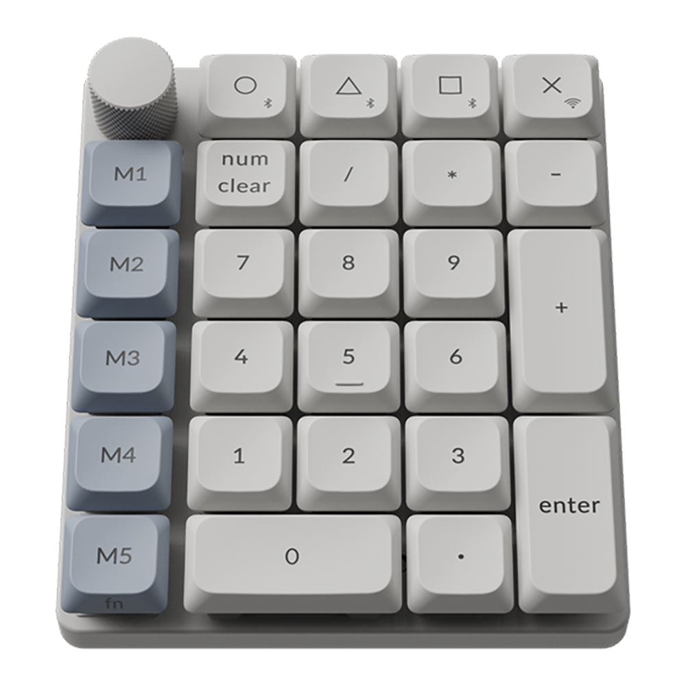 KEYCHRON WIRELESS NUMPAD (นัมแพดไร้สาย) K0 MAX QMK/VIA BANANA SWITCH RGB MILK POM