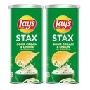 Thumbnail 1 of เลย์ มันฝรั่งทอดกรอบ รสซาวครีมหัวหอม 65 ก. x 2