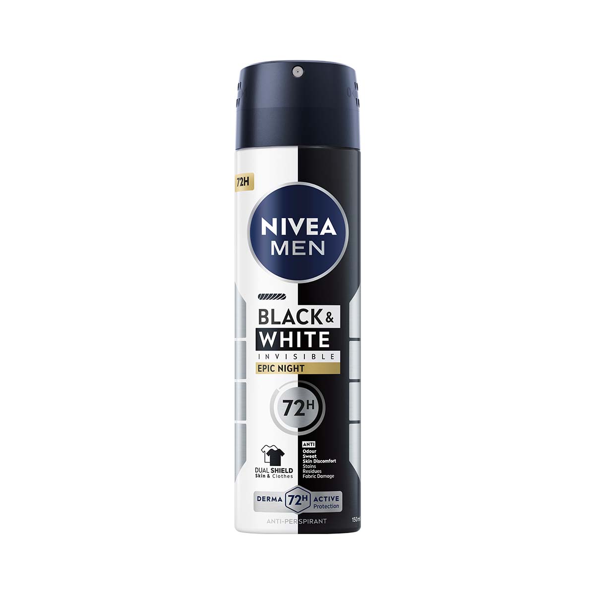 NIVEA MEN BLACK & WHITE INVISIBLE EPIC NIGHT SPRAY 150 ML.