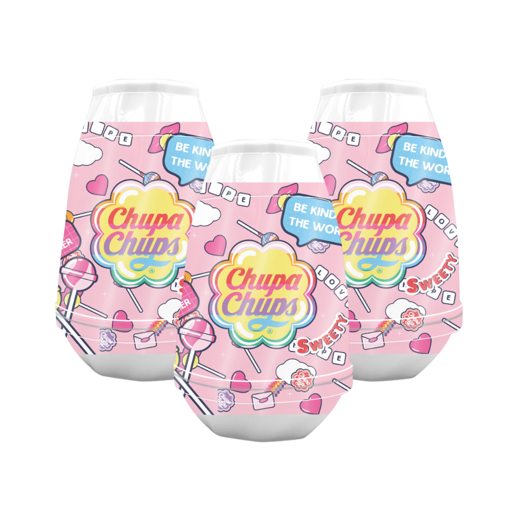 [แพ็ค3ชิ้น] FreshTime X Chupa Chups เจลหอมปรับอากาศ น้ําหอมปรับอากาศ น้ําหอมดับกลิ่น กลิ่นสวีทตี้ ขนาด 230 กรัม