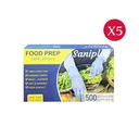 Thumbnail 1 of Saniplus ถุงมือพลาสติกสีฟ้า เกรดสัมผัสอาหาร (LDPE Gloves) 500 ใบ/กล่อง แพ็ค 5 กล่อง