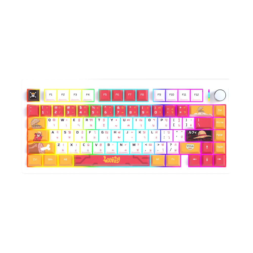 FANTECH × ONE PIECE Gaming Keyboard Mechanical Model Mk921 Luffy Wireless Brown Switch