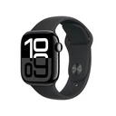 Thumbnail 1 of Apple Watch Series 10 GPS Aluminium สาย Sport Band Jet Black สาย M/L 46mm