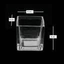 Thumbnail 2 of แจกันแก้วสี่เหลี่ยมขนาด 8x8cm. แก้วสี่เหลี่ยม แก้วใสทรงสี่เหลี่ยม MSQ-333